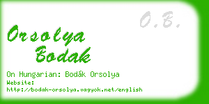 orsolya bodak business card